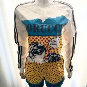 FIORUCCI x ADIDAS comic book women’s 1/4 zipper short set.